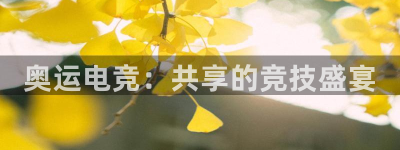 db电竞网页版：奥运电竞：共享的竞技盛宴